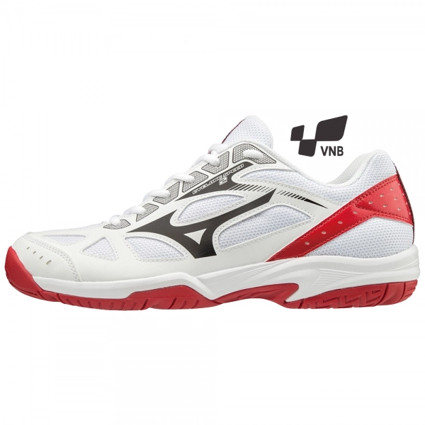 Giày cầu lông Mizuno Cyclone Speed 2 - Trắng đen đỏ