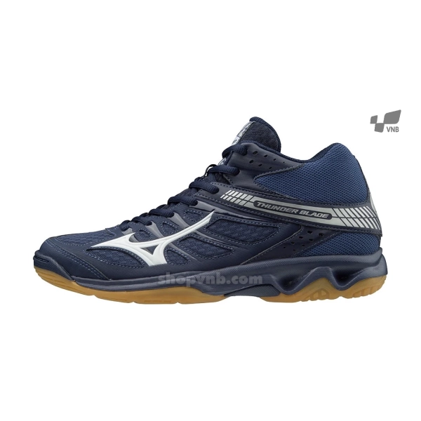 Giày cầu lông Mizuno Thunder Blade Mid - Xanh dương