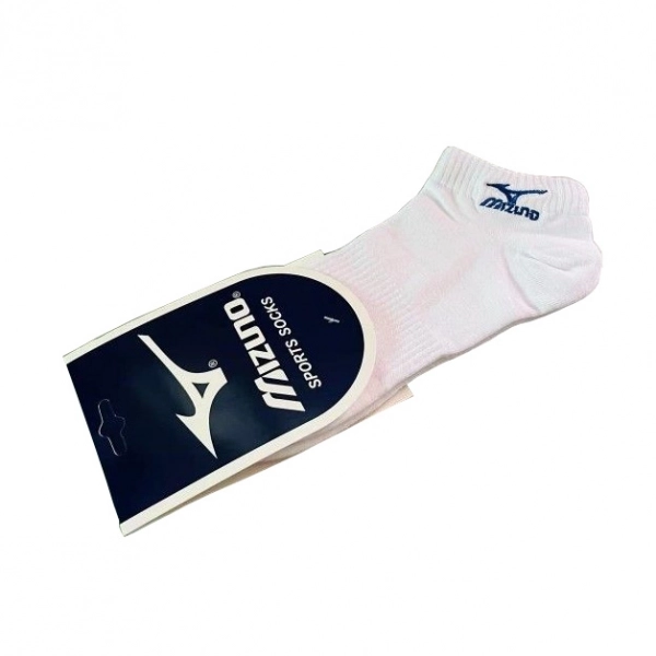 Vớ cầu lông Mizuno trơn ngắn - Trắng xanh