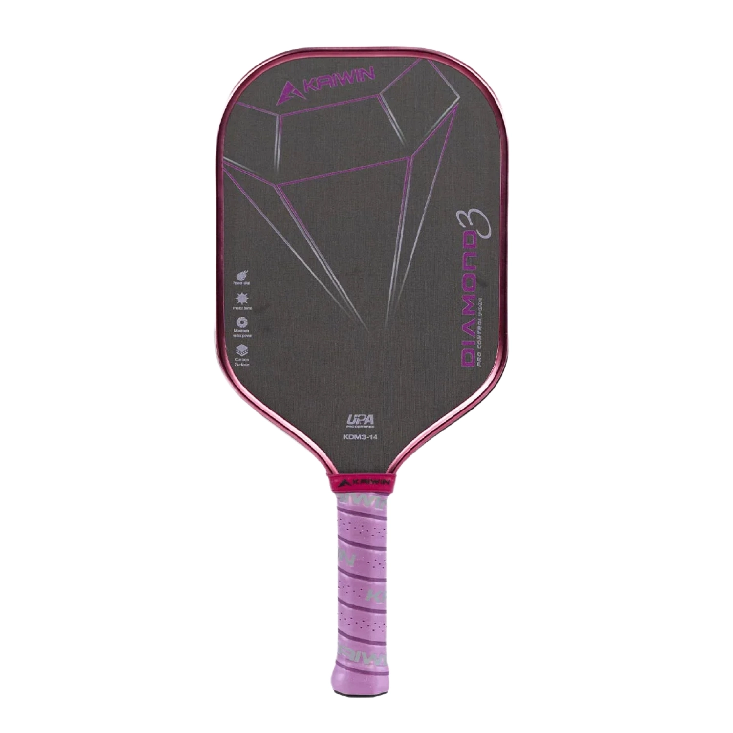 Vợt Pickleball Kaiwin Diamond Gen 3 14mm màu tím