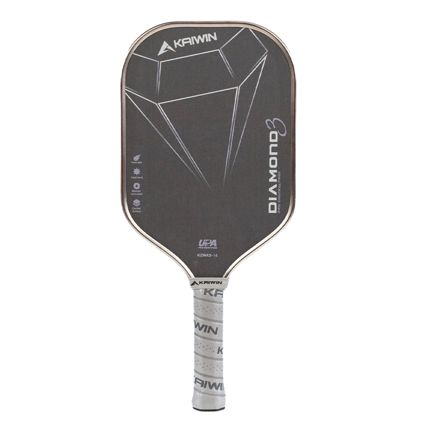 Vợt Pickleball Kaiwin Diamond Gen 3 14mm phiên bản xám