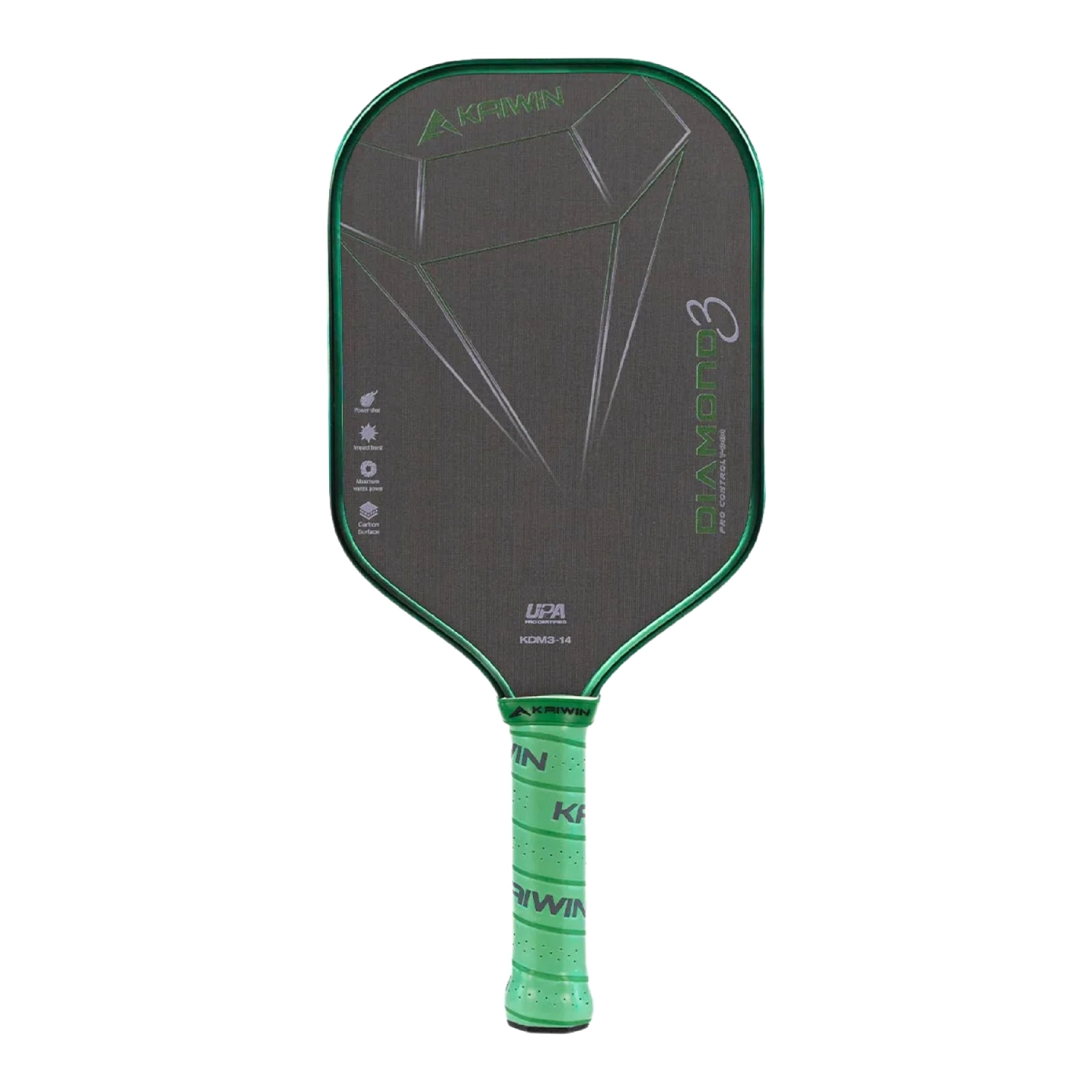 Vợt Pickleball Kaiwin Diamond Gen 3 14mm phiên bản Xanh lá