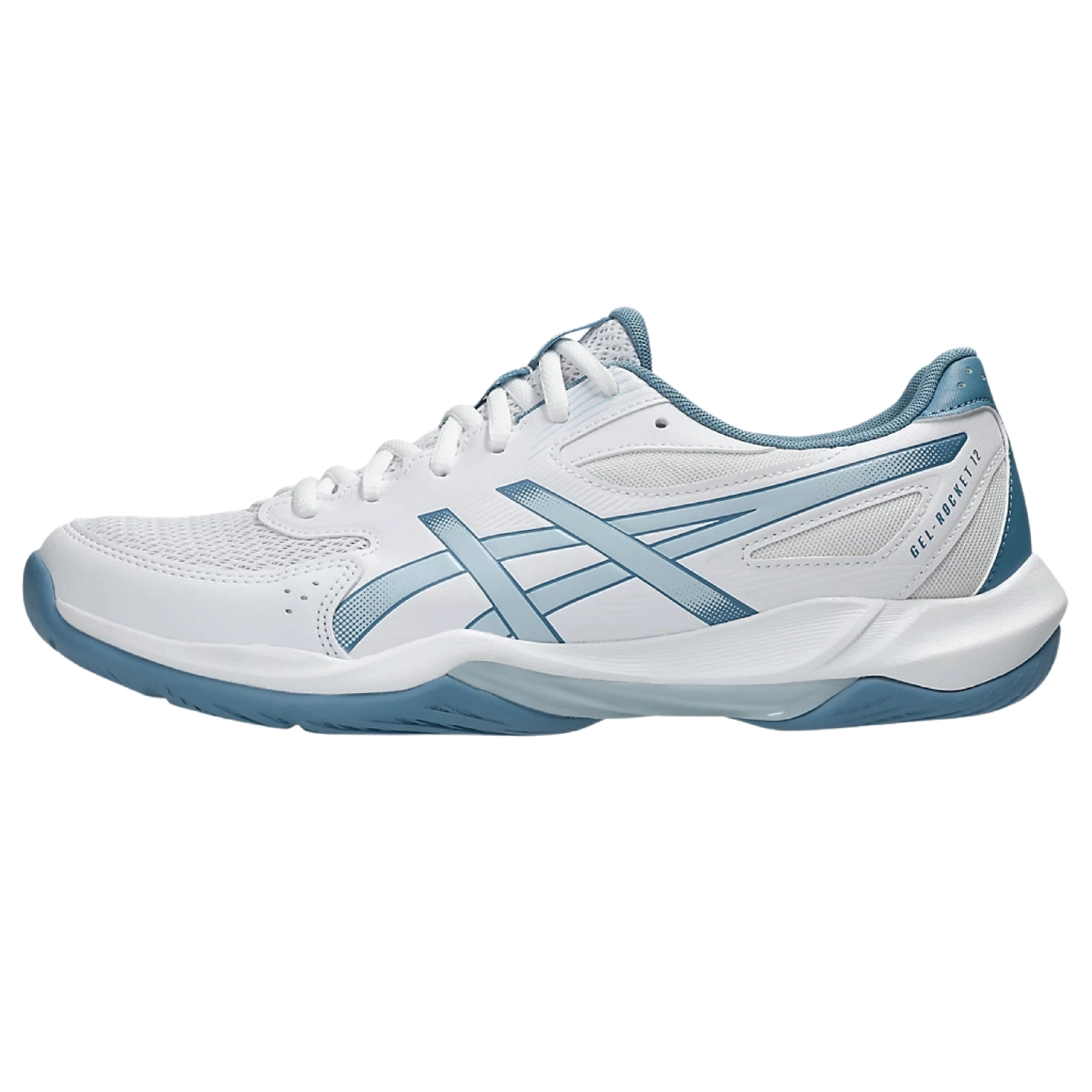 Giày cầu lông Asics Gel-Rocket 12 Men - Trắng xanh (1071A116.103)