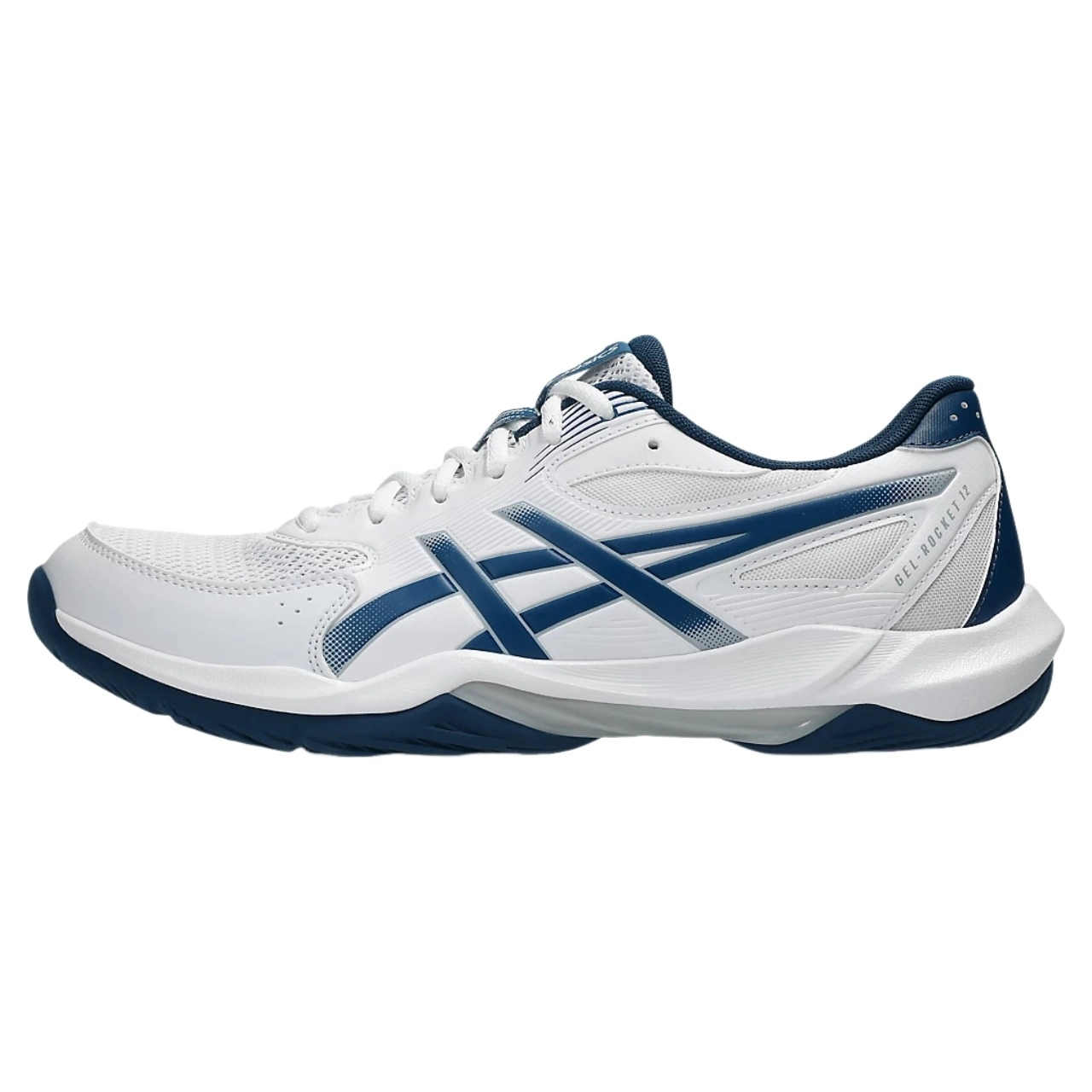 Giày cầu lông Asics Gel-Rocket 12 - White/Mako Blue