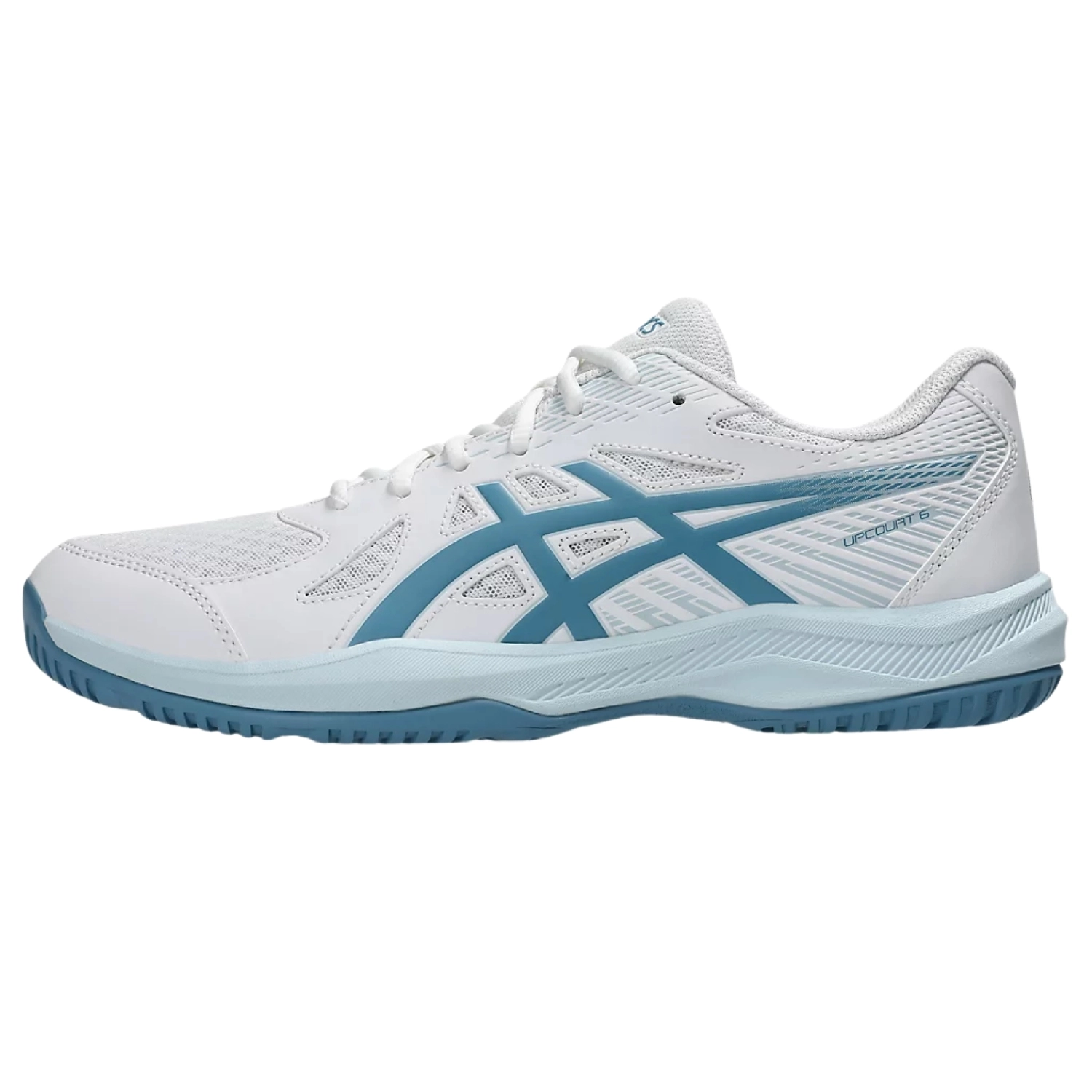 Giày cầu lông Asics Upcourt 6 Men - Trắng xanh chính hãng (1071A104.105)