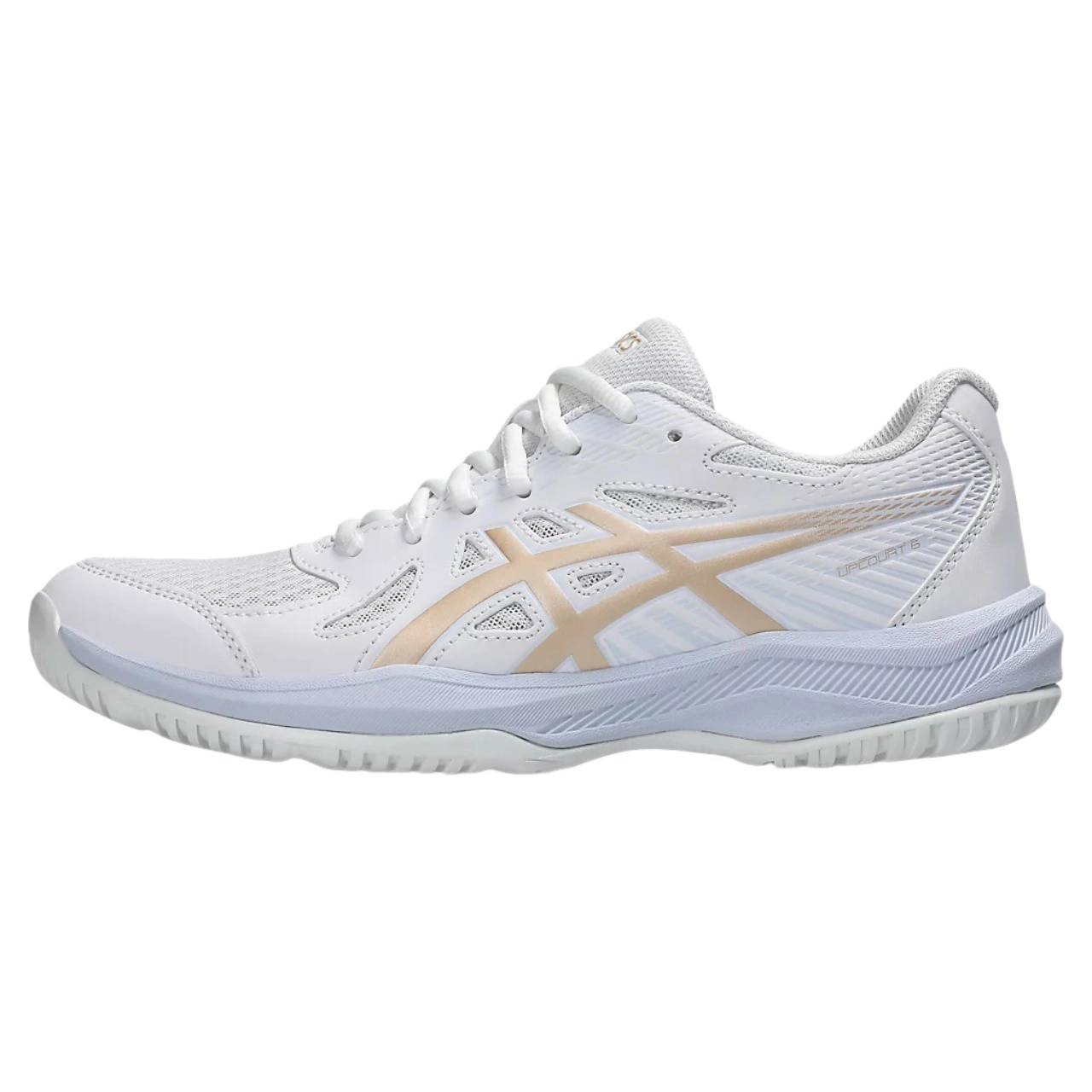 Giày cầu lông Asics Upcourt 6 - White/Champagne