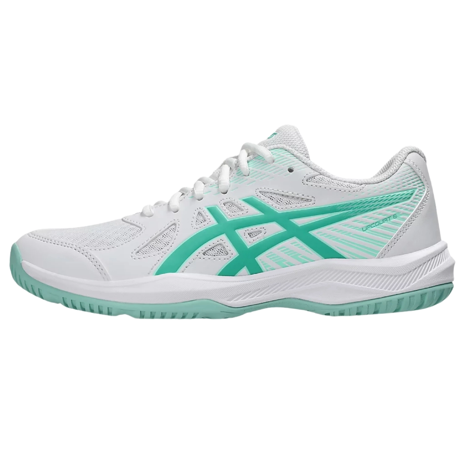 Giày cầu lông Asics Upcourt 6 Women - Trắng xanh (1072A107.105)