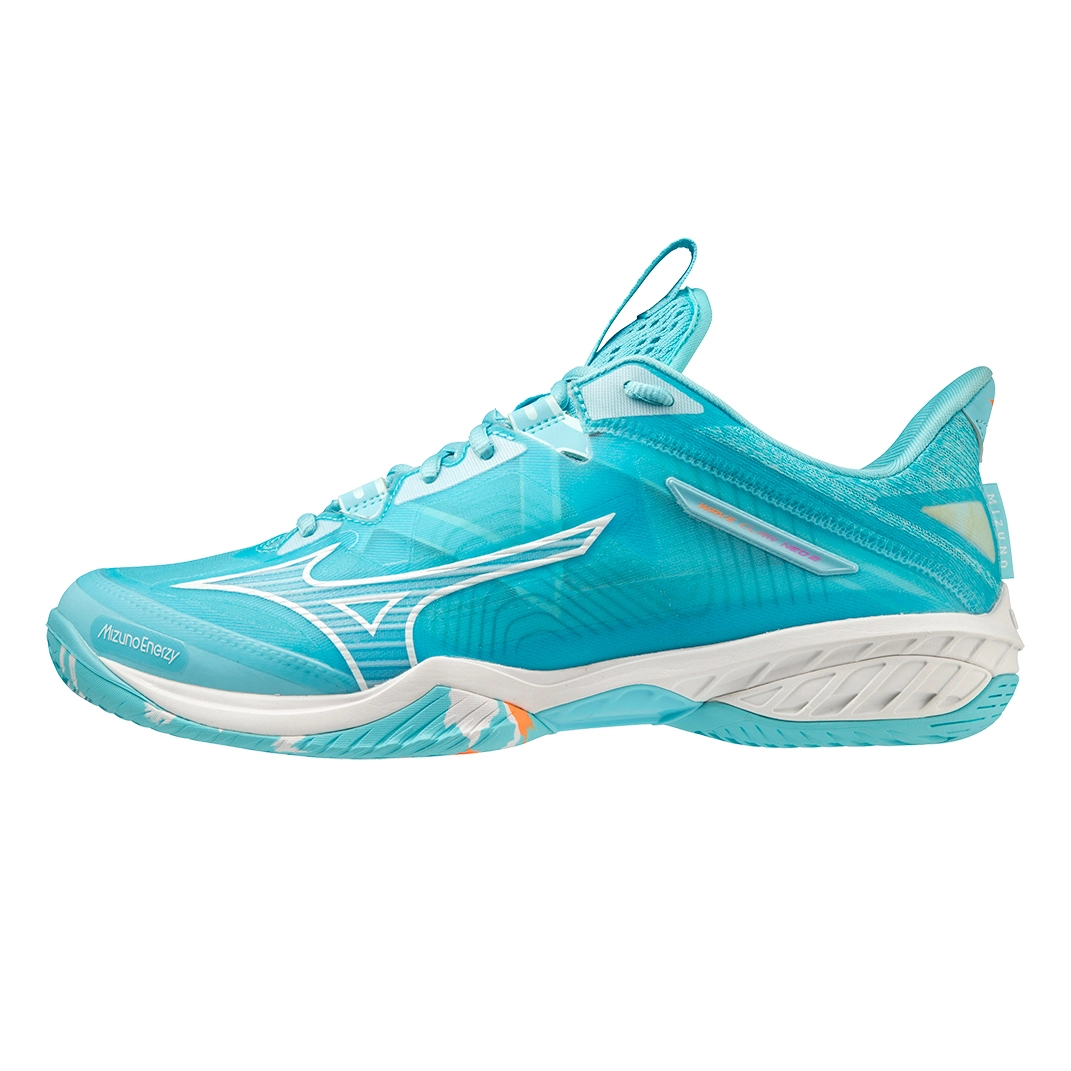 Giày Cầu Lông Mizuno Wave Claw Neo 2 - Xanh trắng cam