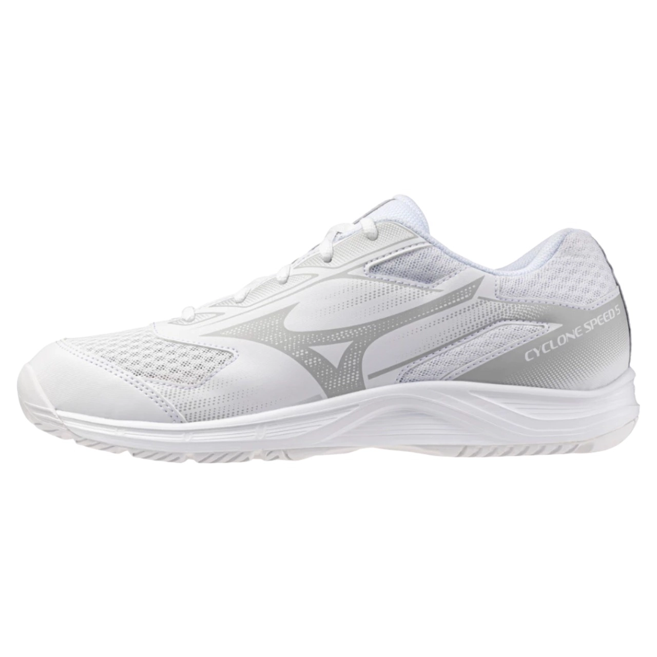 Giày cầu lông Mizuno Cyclone Speed 5 - Trắng xám (V1GA258052)