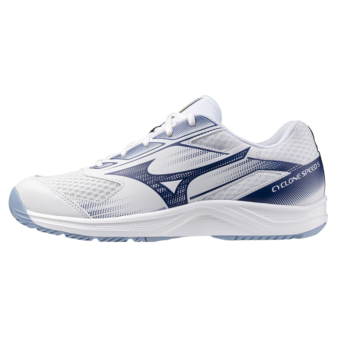 Giày cầu lông Mizuno Cyclone Speed 5 - Trắng xanh dương (V1GA258011)