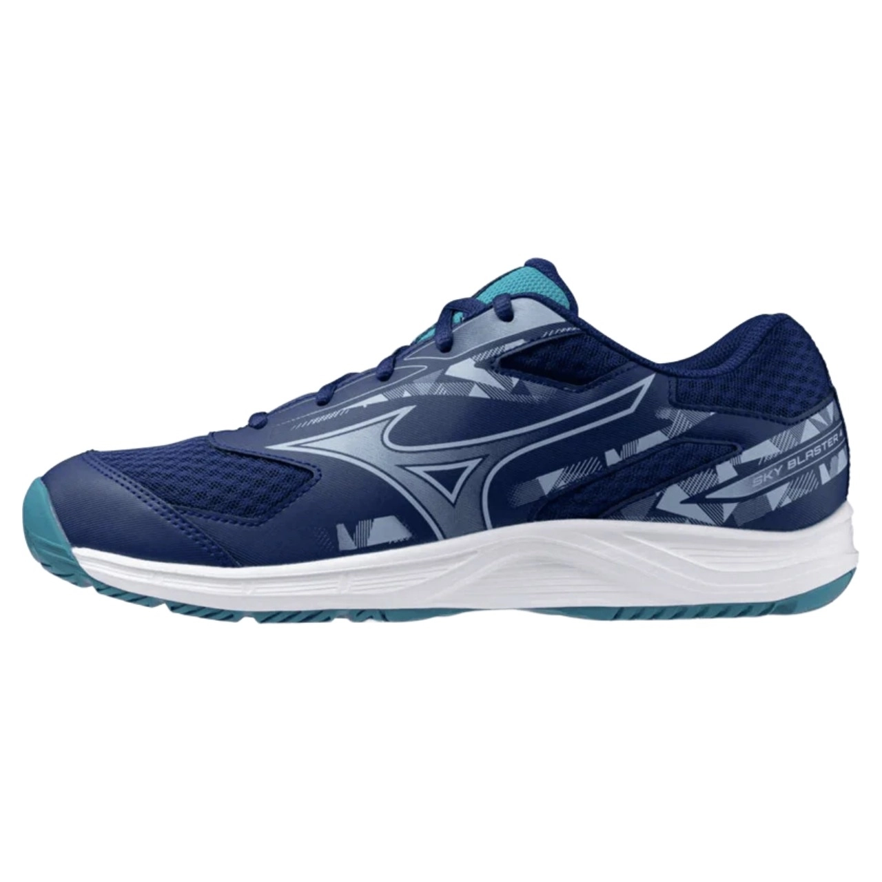 Giày Cầu Lông Mizuno Sky Blaster 4 - Trắng xanh dương đậm