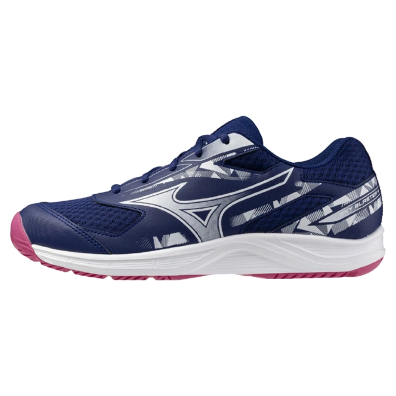 Giày Cầu Lông Mizuno Sky Blaster 4 - Trắng xanh dương hồng