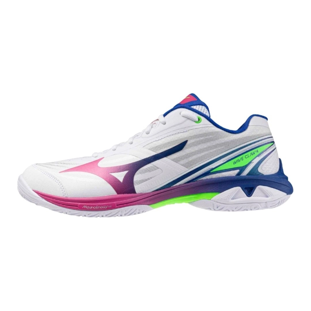 Giày cầu lông Mizuno Wave Claw 4 - Trắng xanh hồng chính hãng (71GA264301)