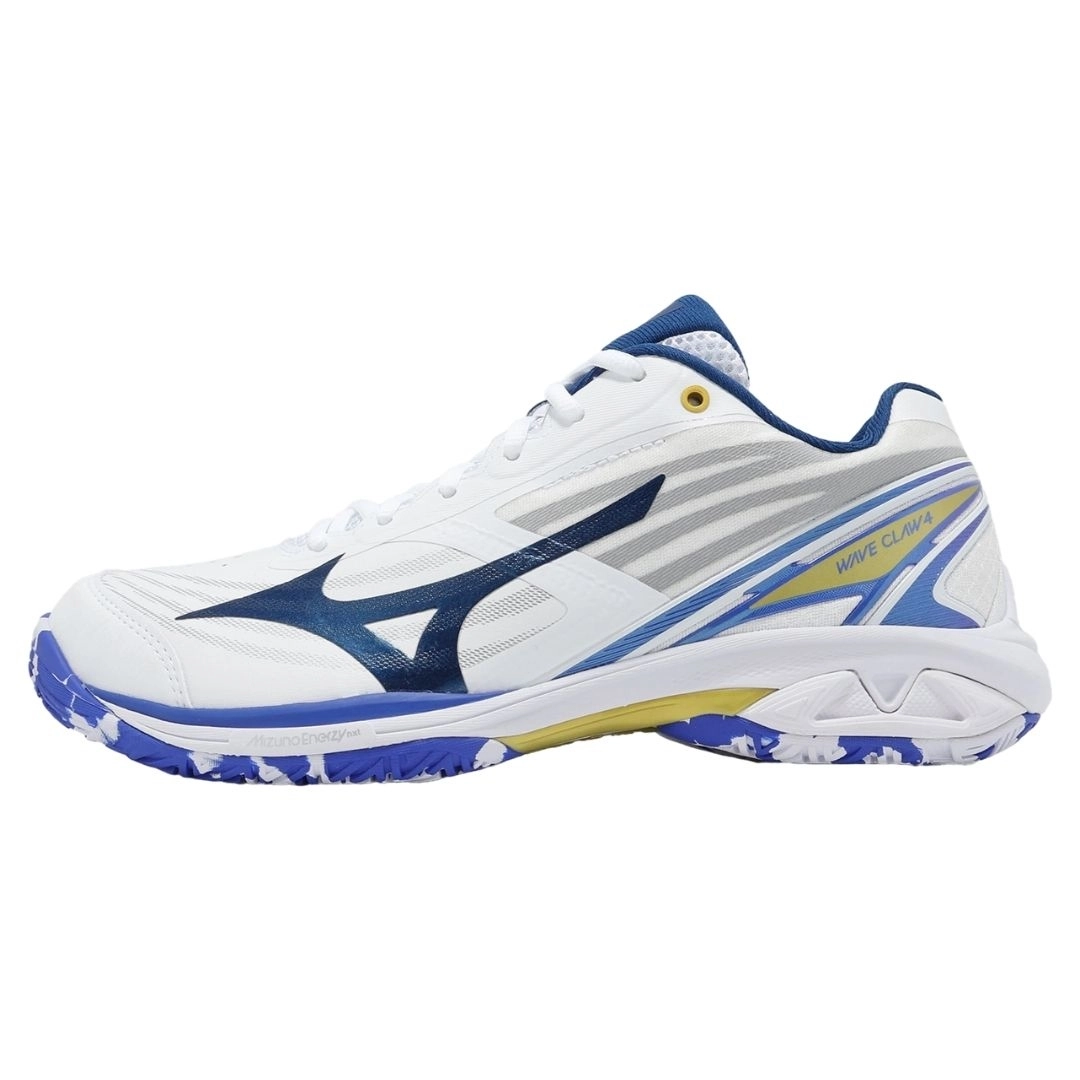 Giày cầu lông Mizuno Wave Claw 4 - Trắng xanh chính hãng (71GA264304)