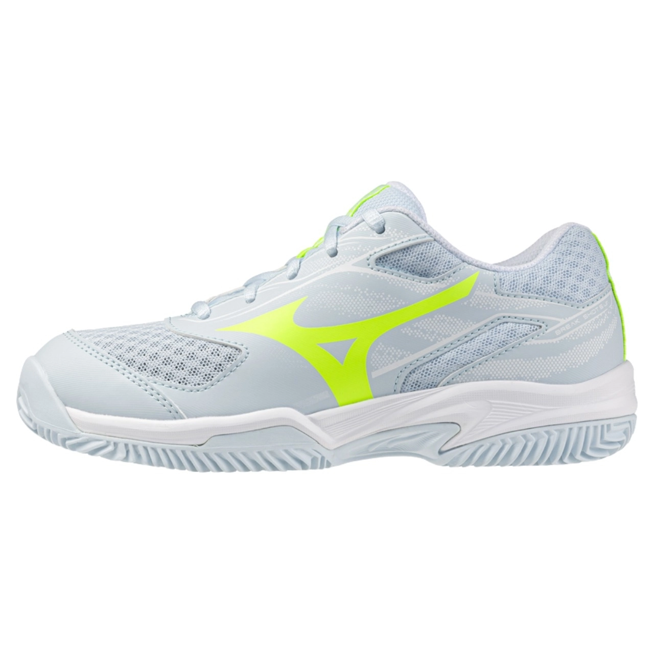 Giày Pickleball Mizuno Break Shot 5 AC - Trắng xanh (61GA252620)