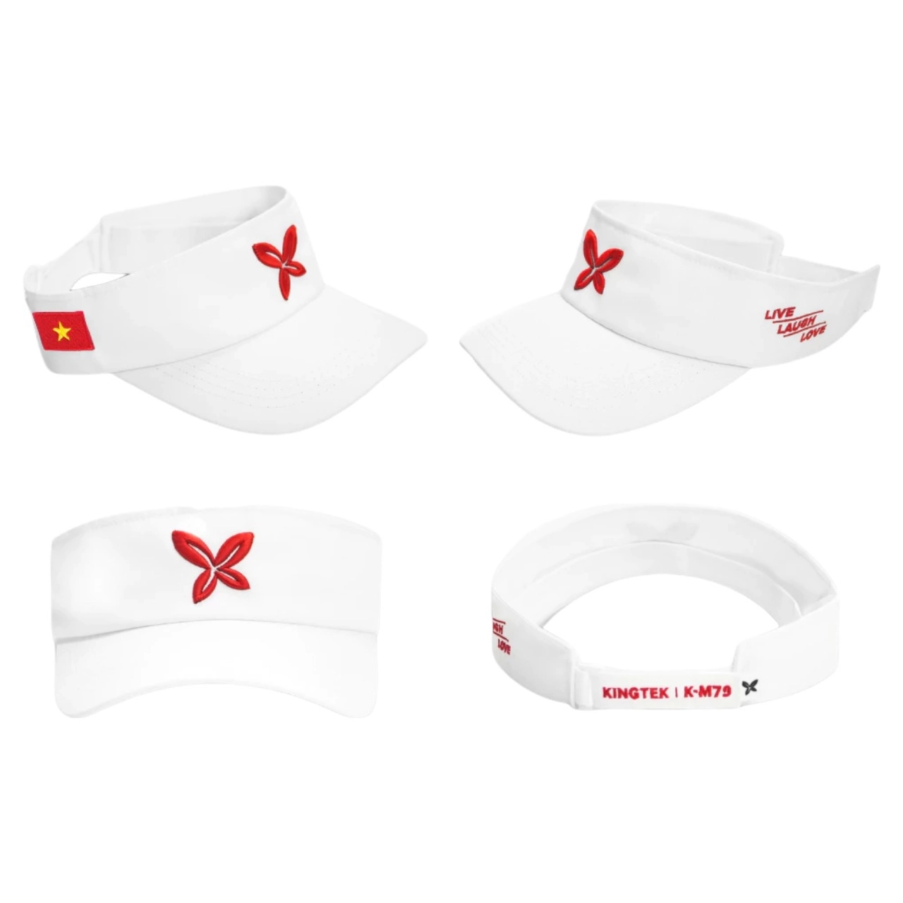 Nón tennis Kingtek K-M79 - Trắng