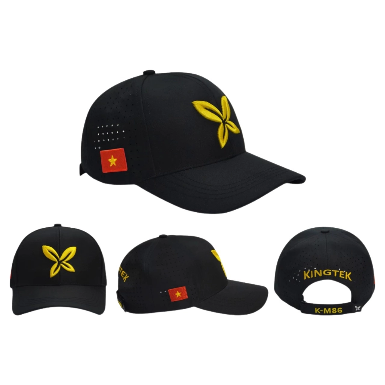Nón tennis Kingtek K-M86 - Đen