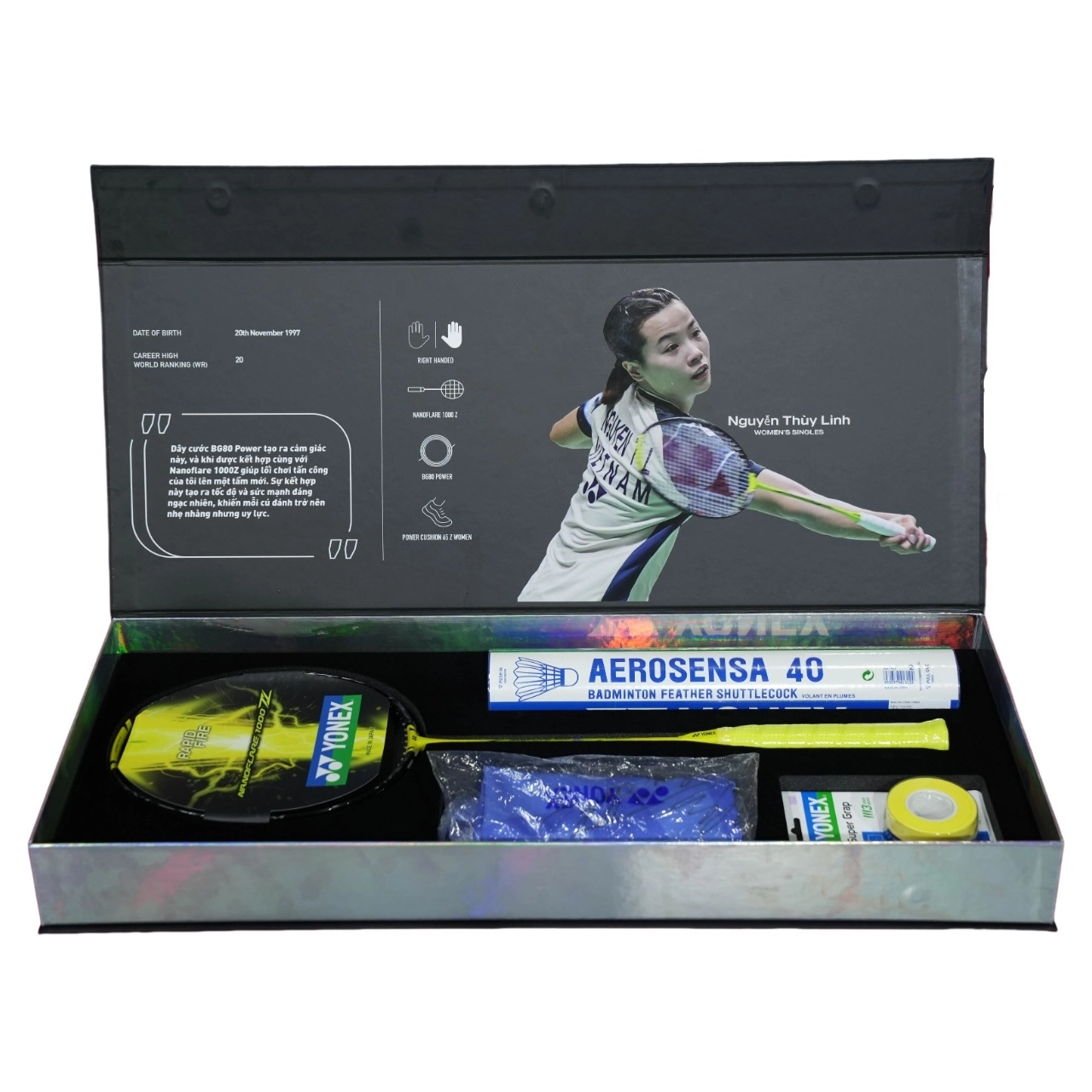 Set vợt cầu lông Yonex Nanoflare 1000Z Nguyễn Thùy Linh