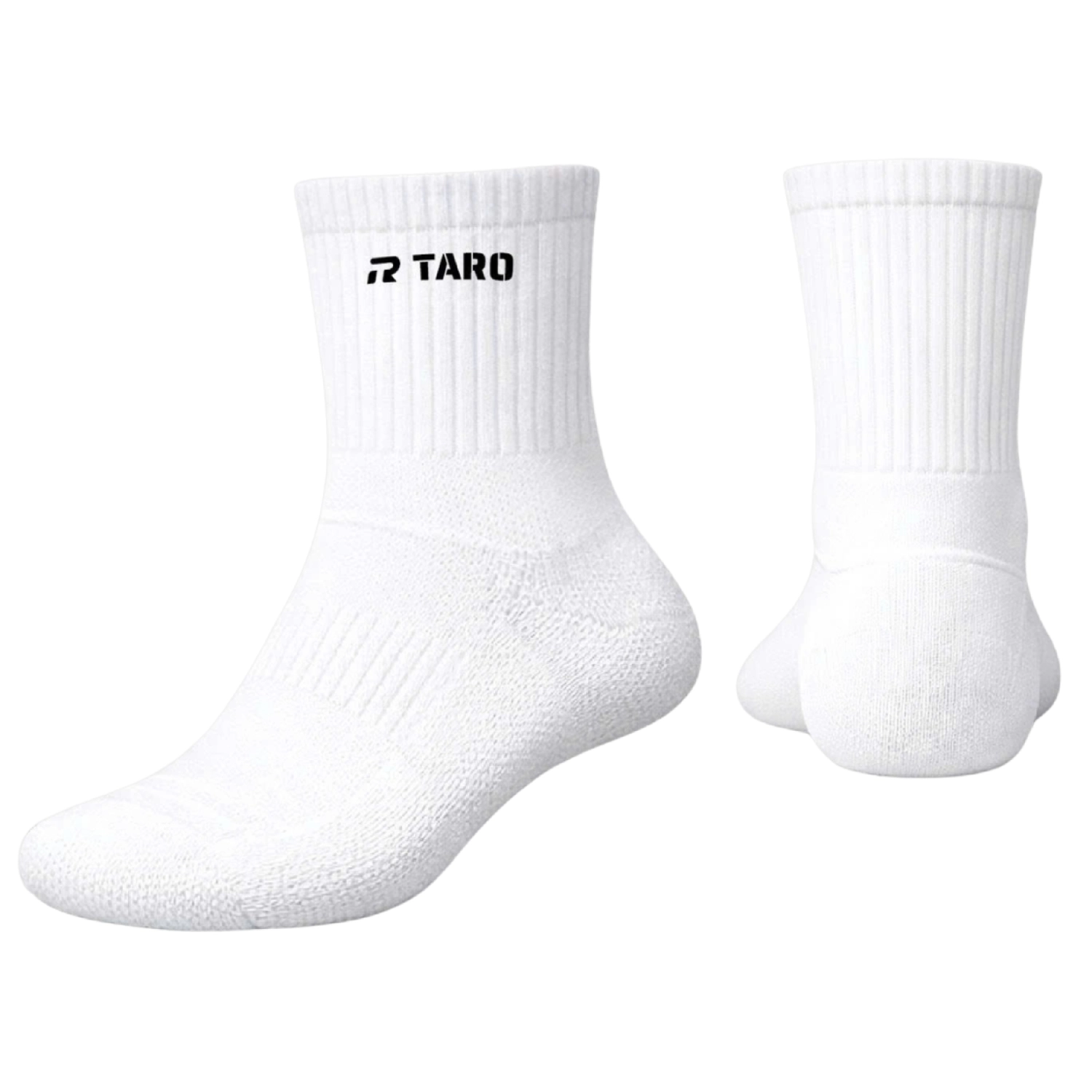 Vớ cầu lông Taro Basic TTR01-2601 Lửng - Trắng