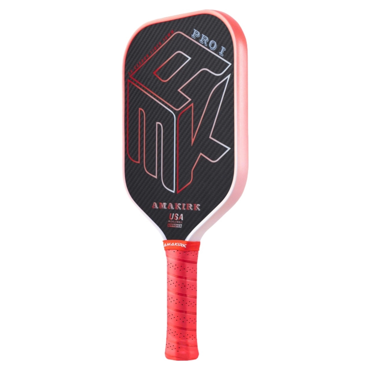 Vợt Pickleball Amakirk PRO 1 - 3K -16mm - Đỏ