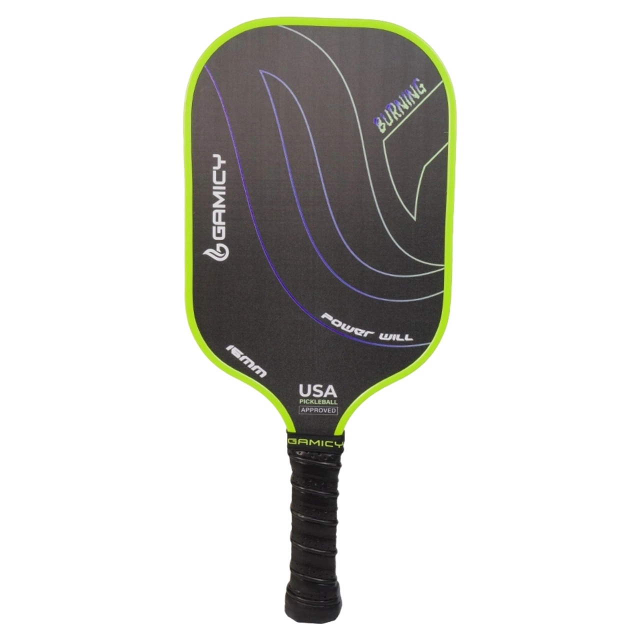 Vợt Pickleball Gamicy Burning T700 16mm - Xanh chuối chính hãng 