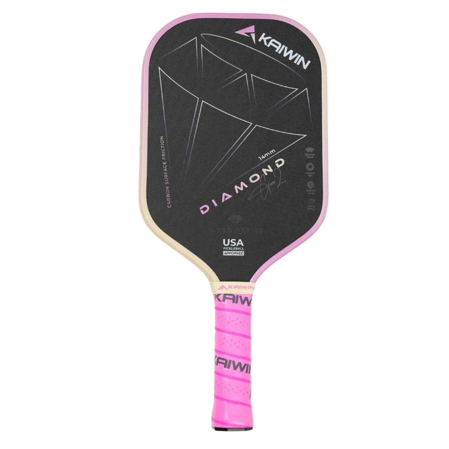 Vợt Pickleball Kaiwin Diamond Gen2 14mm - Hồng