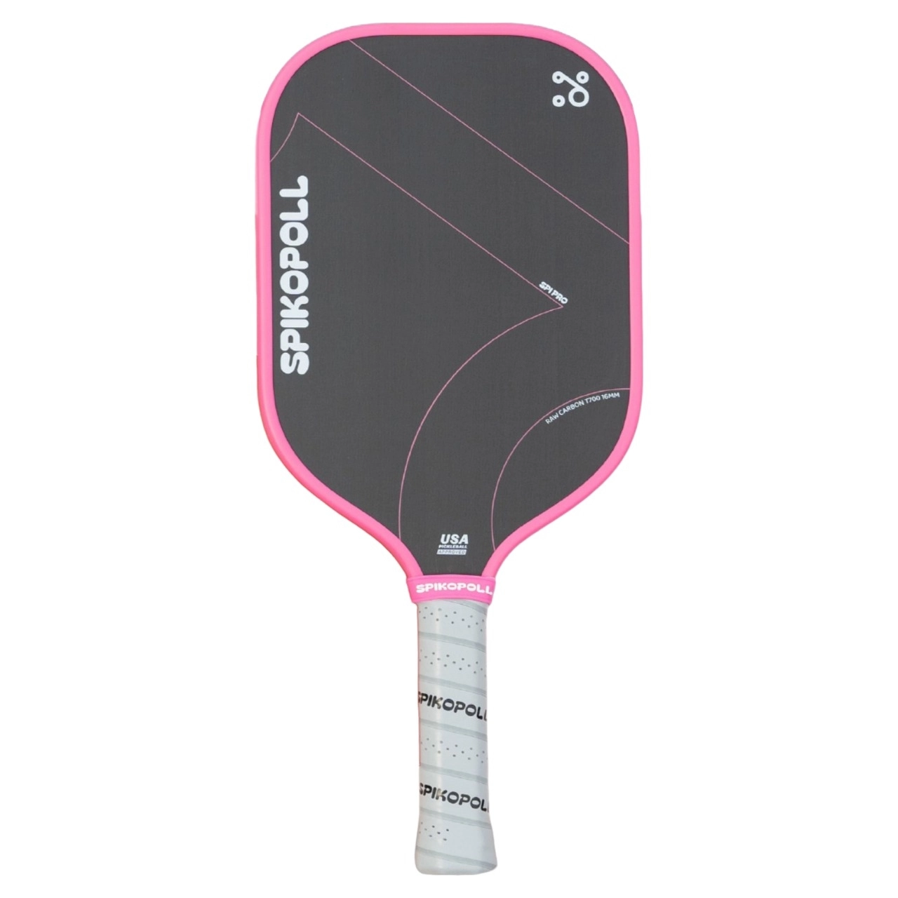 Vợt Pickleball Spikopoll SPI Pro 16mm - Hồng nhạt