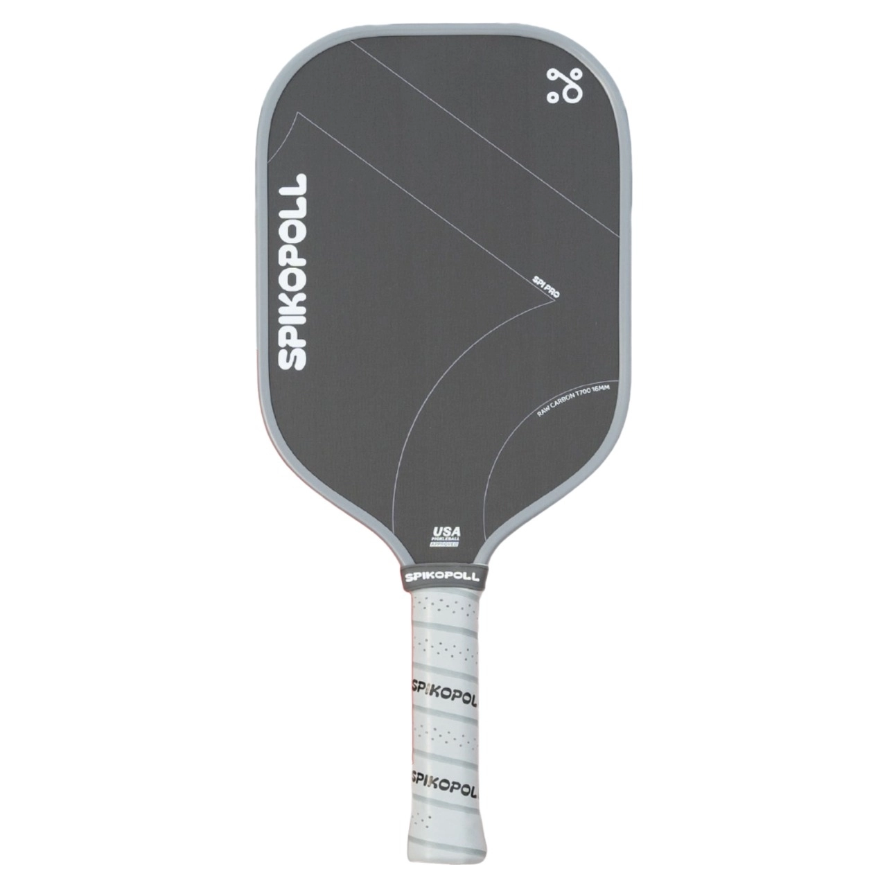 Vợt Pickleball Spikopoll SPI Pro 16mm - Xám