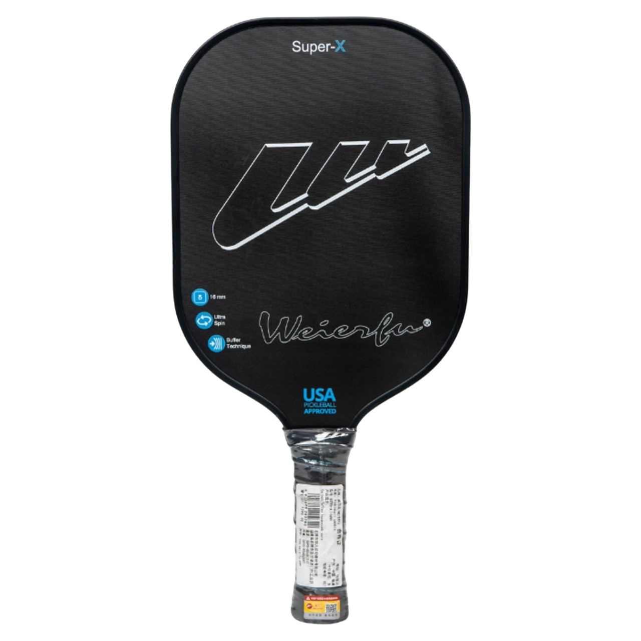 Vợt Pickleball Weierfu Super X 16mm - Đen