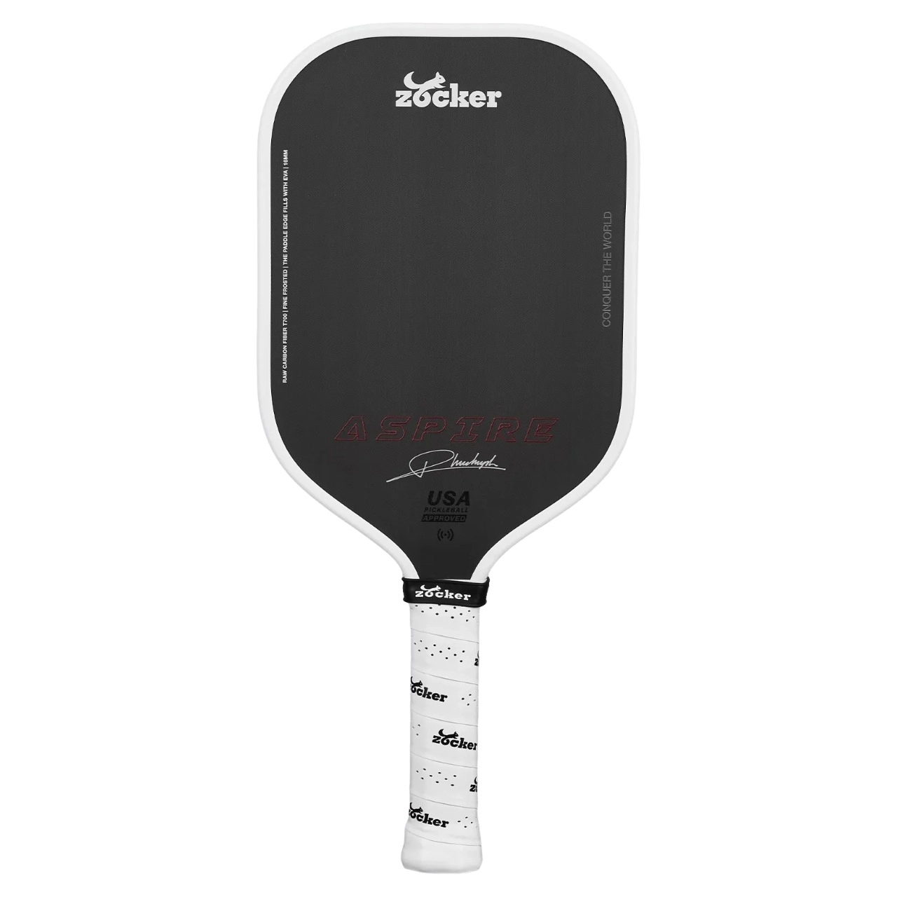 Vợt Pickleball Zocker Aspire 13.3mm - Trắng