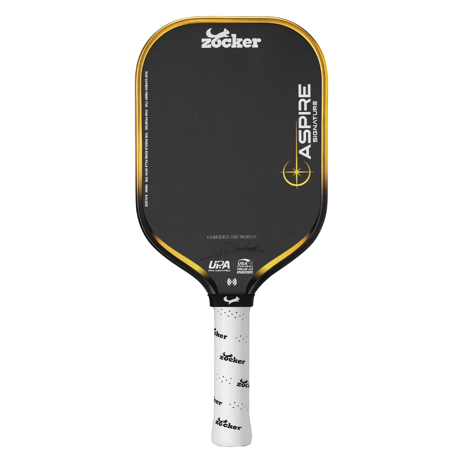 Vợt Pickleball Zocker Aspire Signature 16mm - Vàng