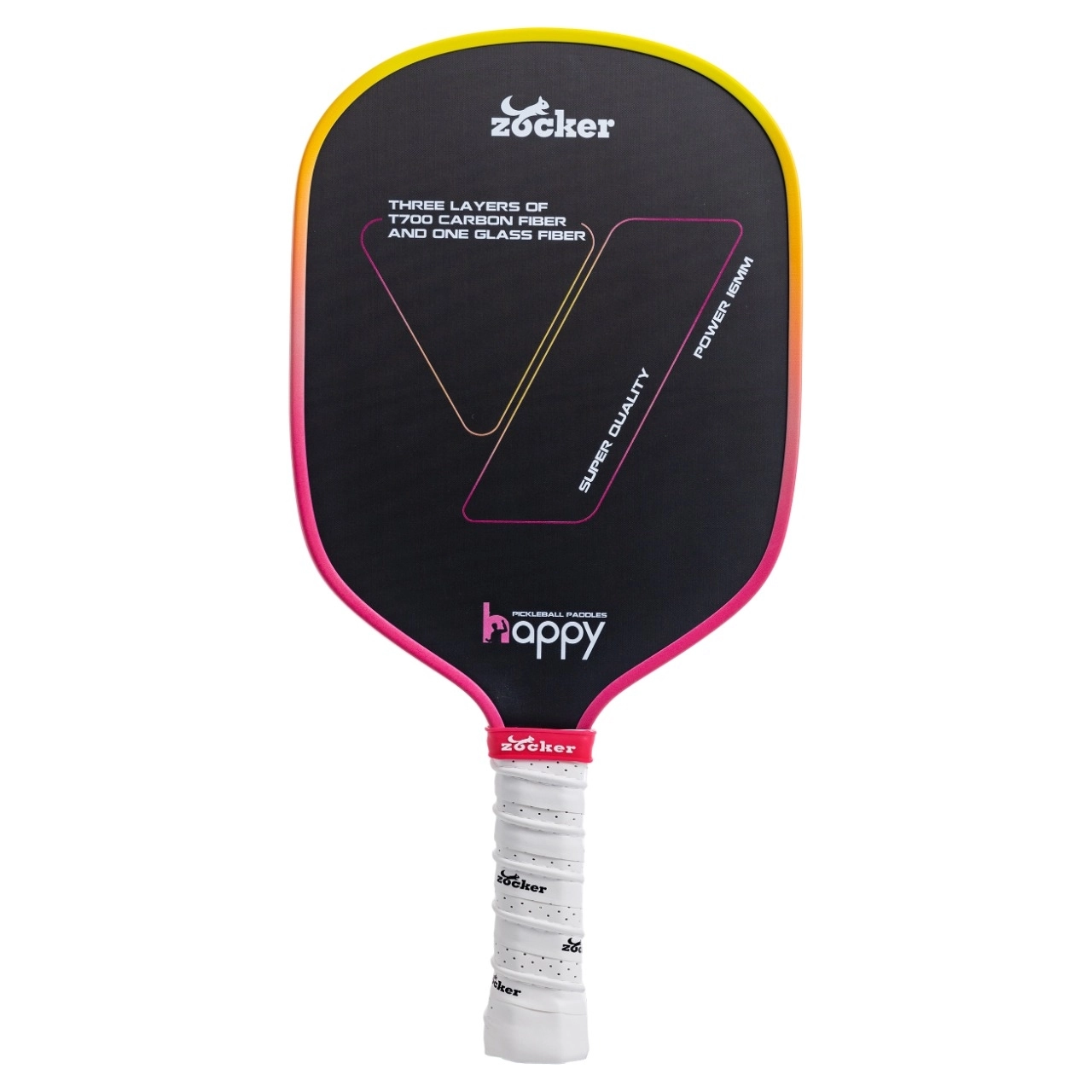 Vợt Pickleball Zocker Happy HP2 Super Quality - Vàng