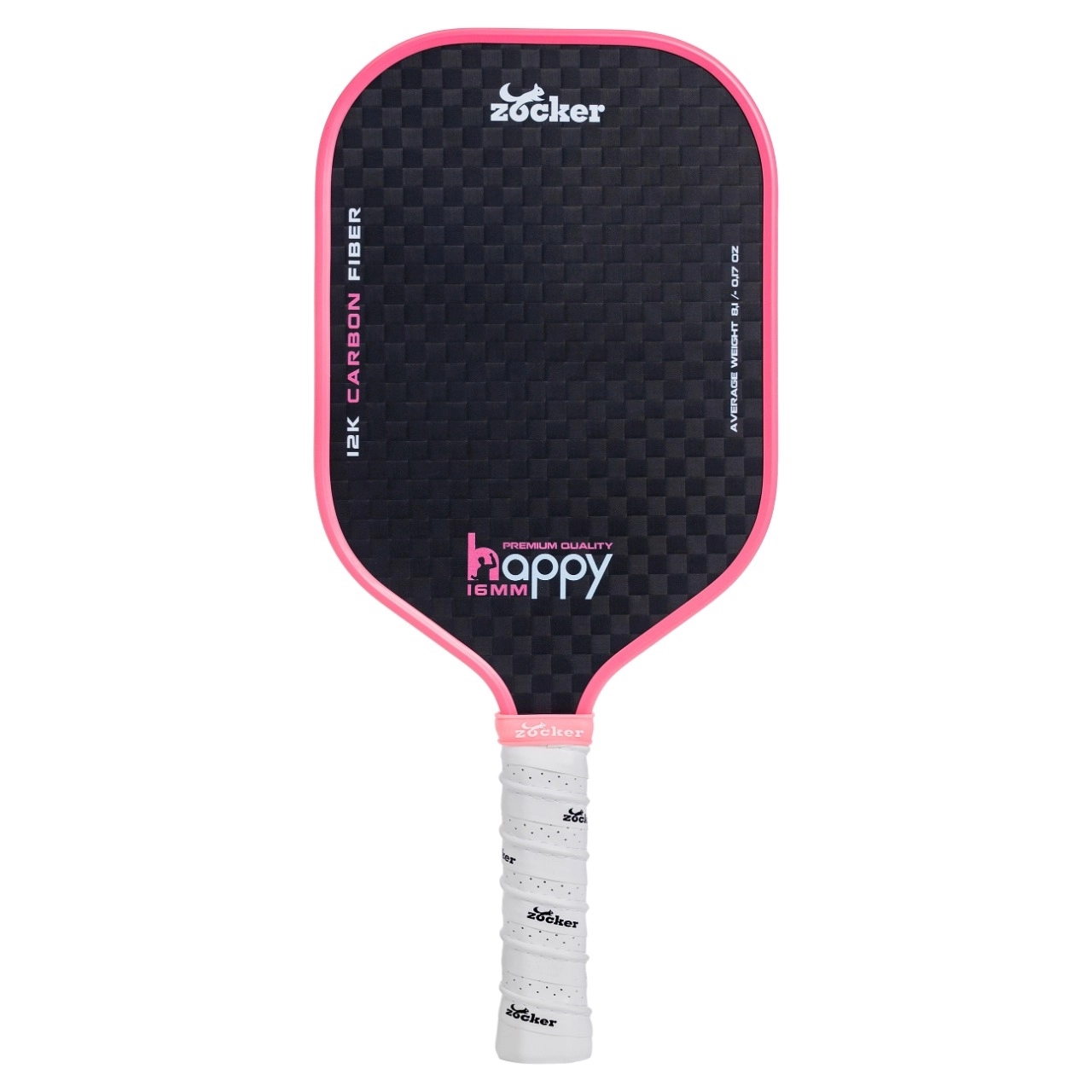 Vợt Pickleball Zocker Happy HP3 Premium Quality - Hồng