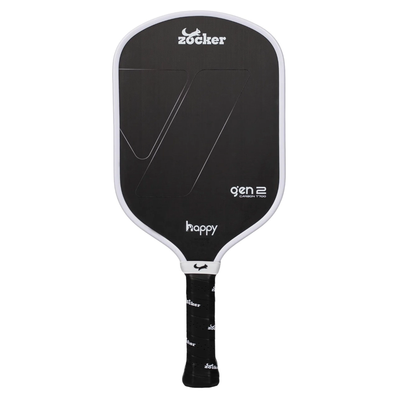 Vợt pickleball Zocker Happy Super Quality HP02 Gen 2 - Trắng