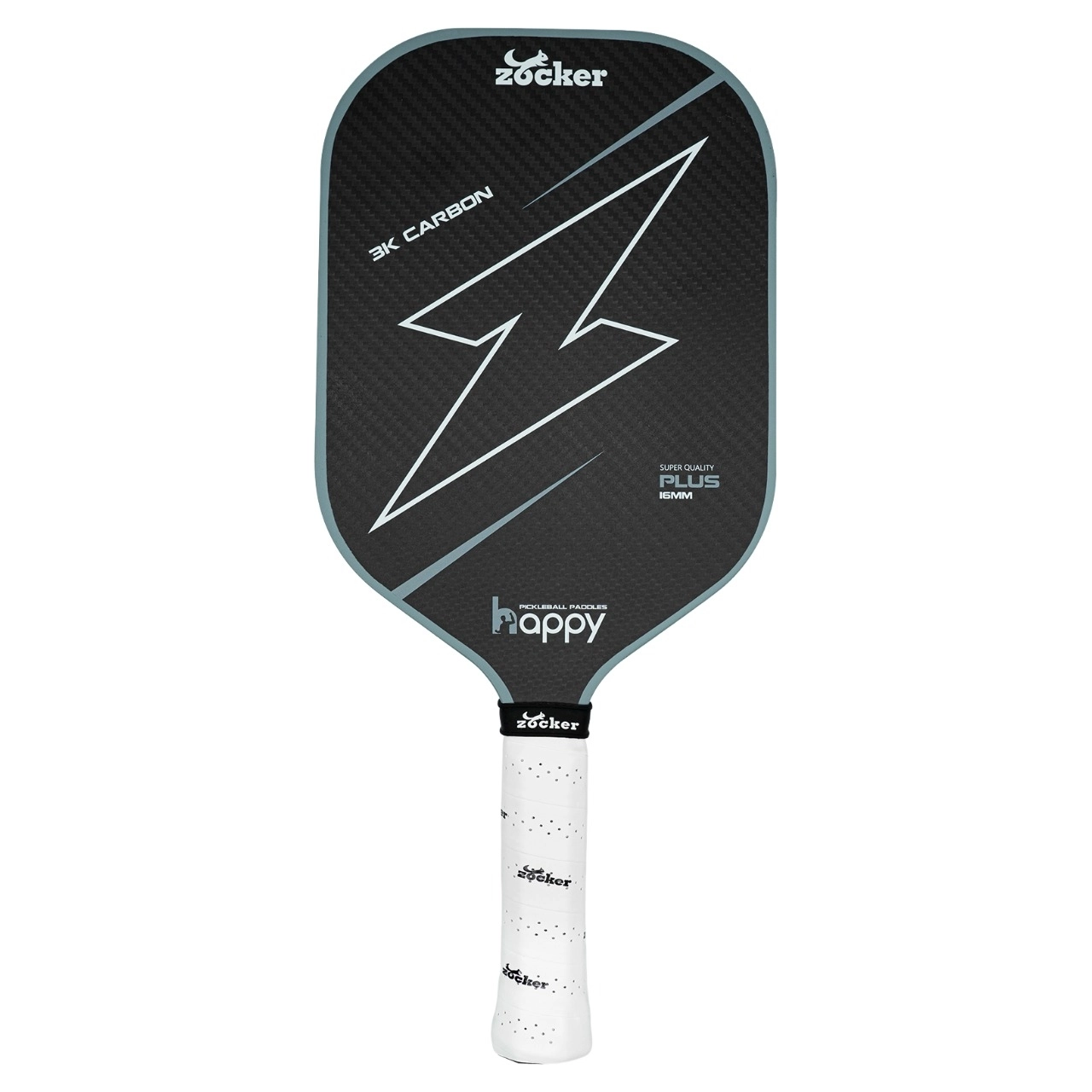 Vợt Pickleball Zocker HP02 Plus Gen 2 Super Quality - Xám