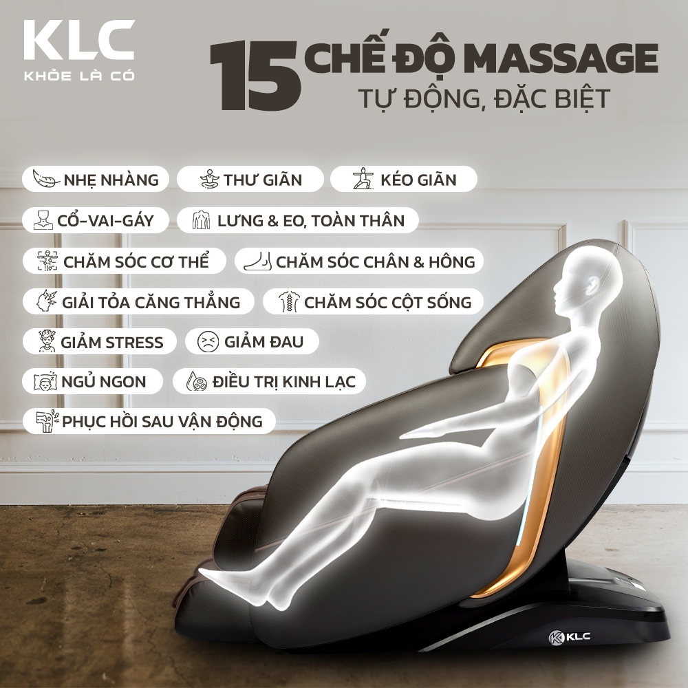 15 chế độ massage của Ghế Massage KLC K68