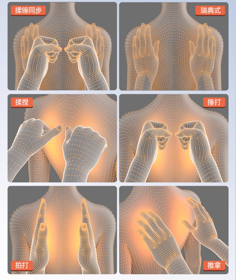 6 kỹ thuật massage của Ghế Massage Xiaomi JOYPAL V2 Max
