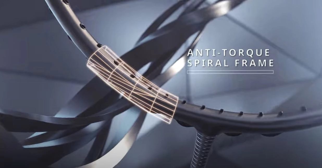 Công nghệ ANTI TORQUE SPIRAL FRAME của Vợt Cầu Lông Victor DX-10METALLIC