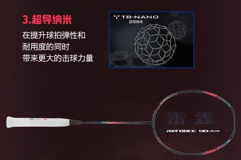 Công nghệ TB NANO của vợt cầu lông Lining Axforce 90 Red