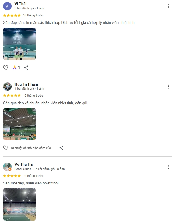 Đánh giá của người chơi tại sân AK Pickleball Club