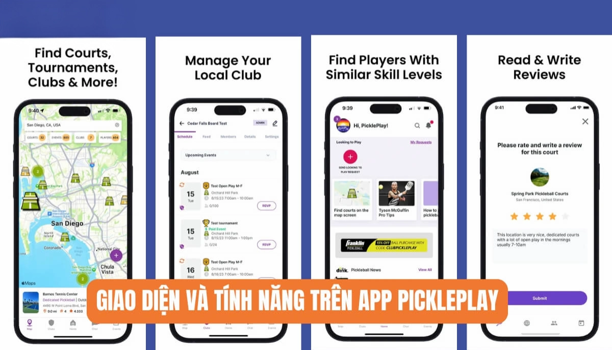app đặt sân pickleball pickleplay