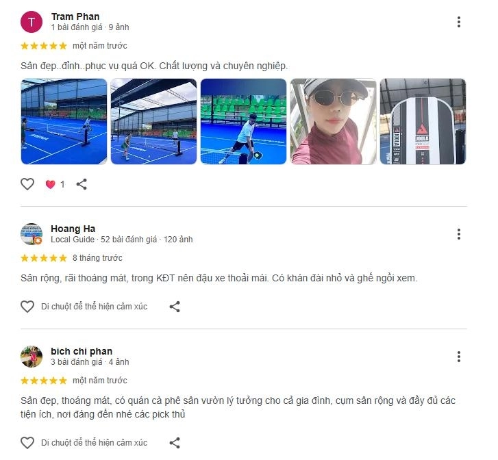 Phản hồi của người chơi về chất lượng sân arena pickleball