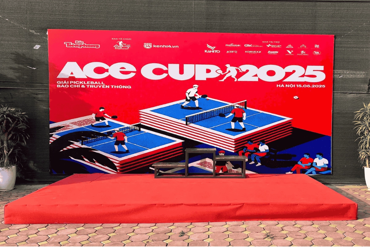 Backdrop pickleball cho giải đấu ace cup