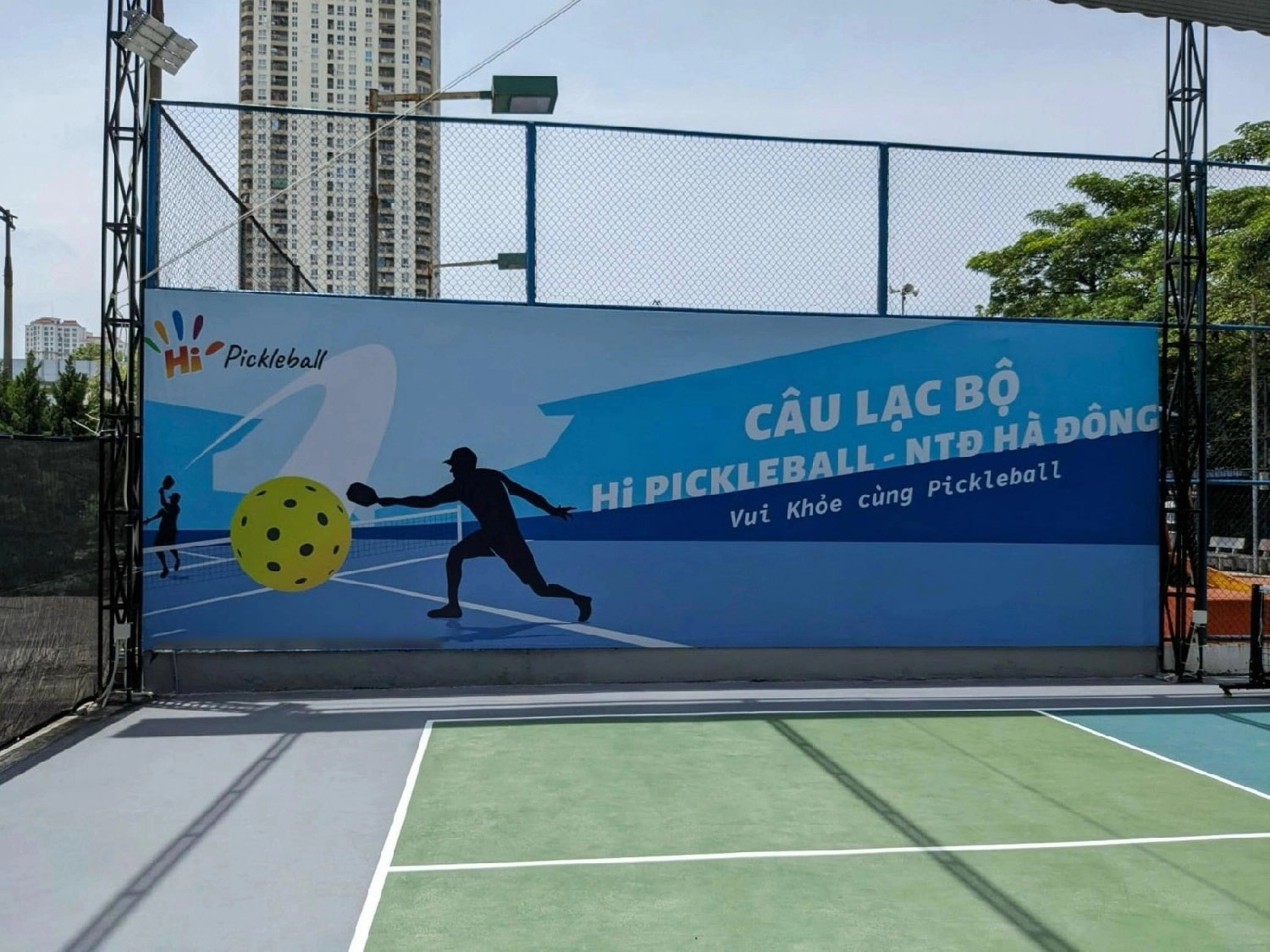 Backdrop pickleball cho câu lạc bộ