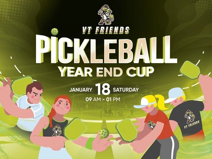 Backdrop pickleball cho sự kiện kỷ niệm