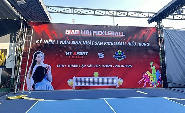 Backdrop trong sự kiện giao lưu pickleball