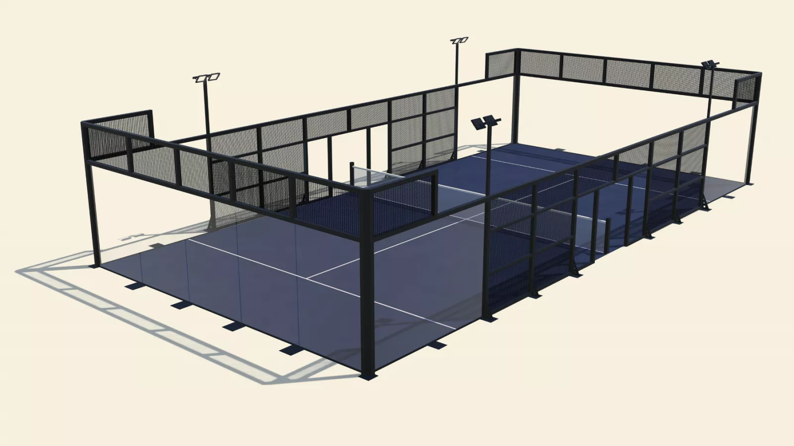 Mẫu bản vẽ thiết kế sân Pickleball 3D 5