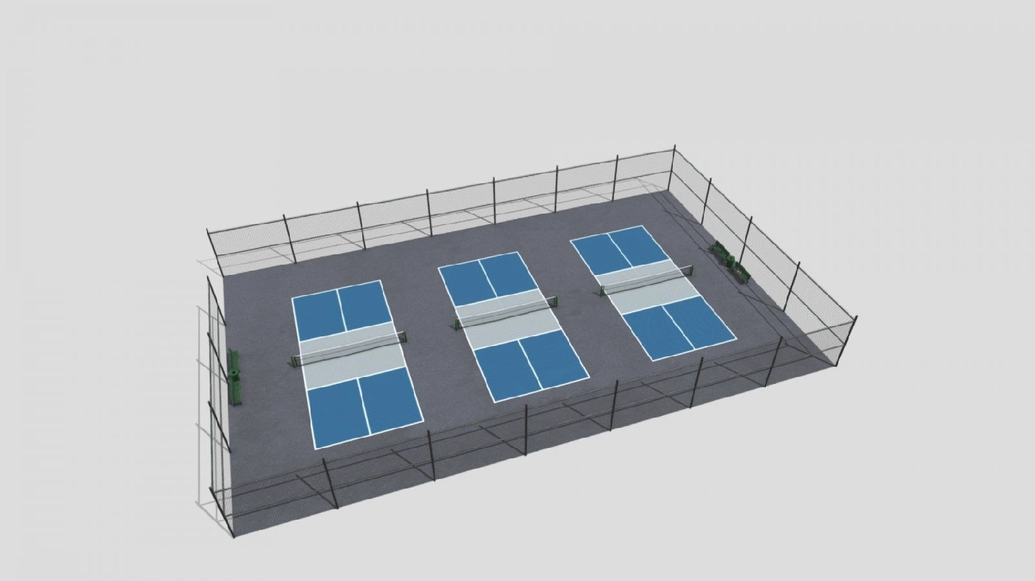 Mẫu bản vẽ thiết kế sân Pickleball 3D 1