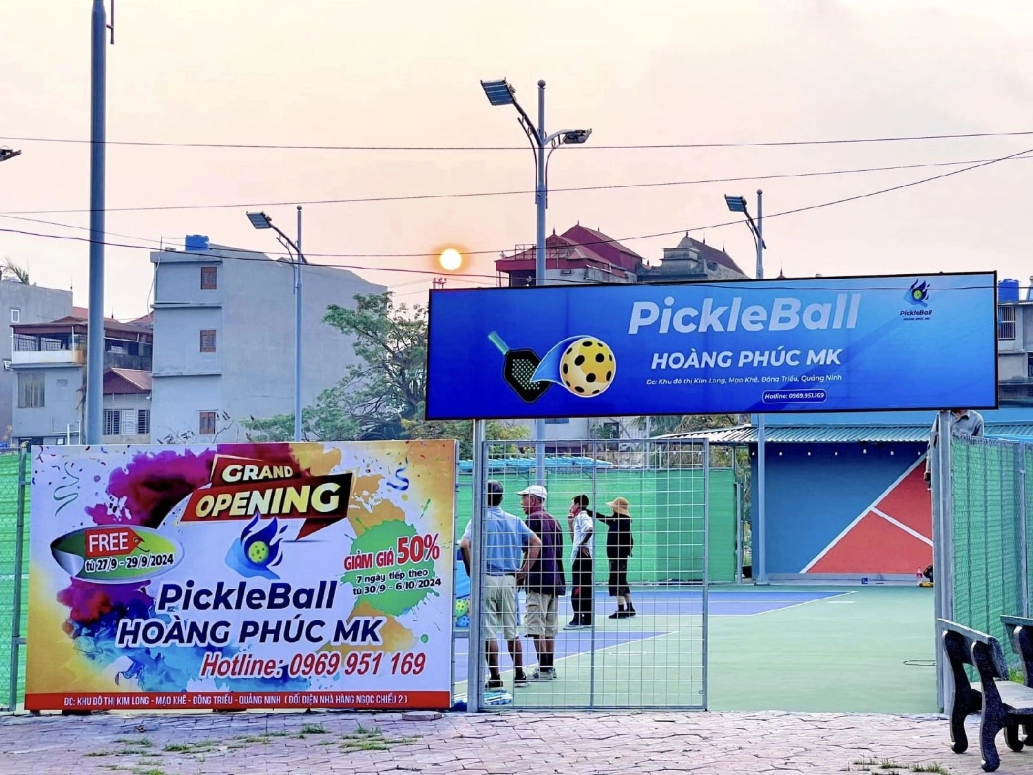 bàng hiệu pickleball bạt alu