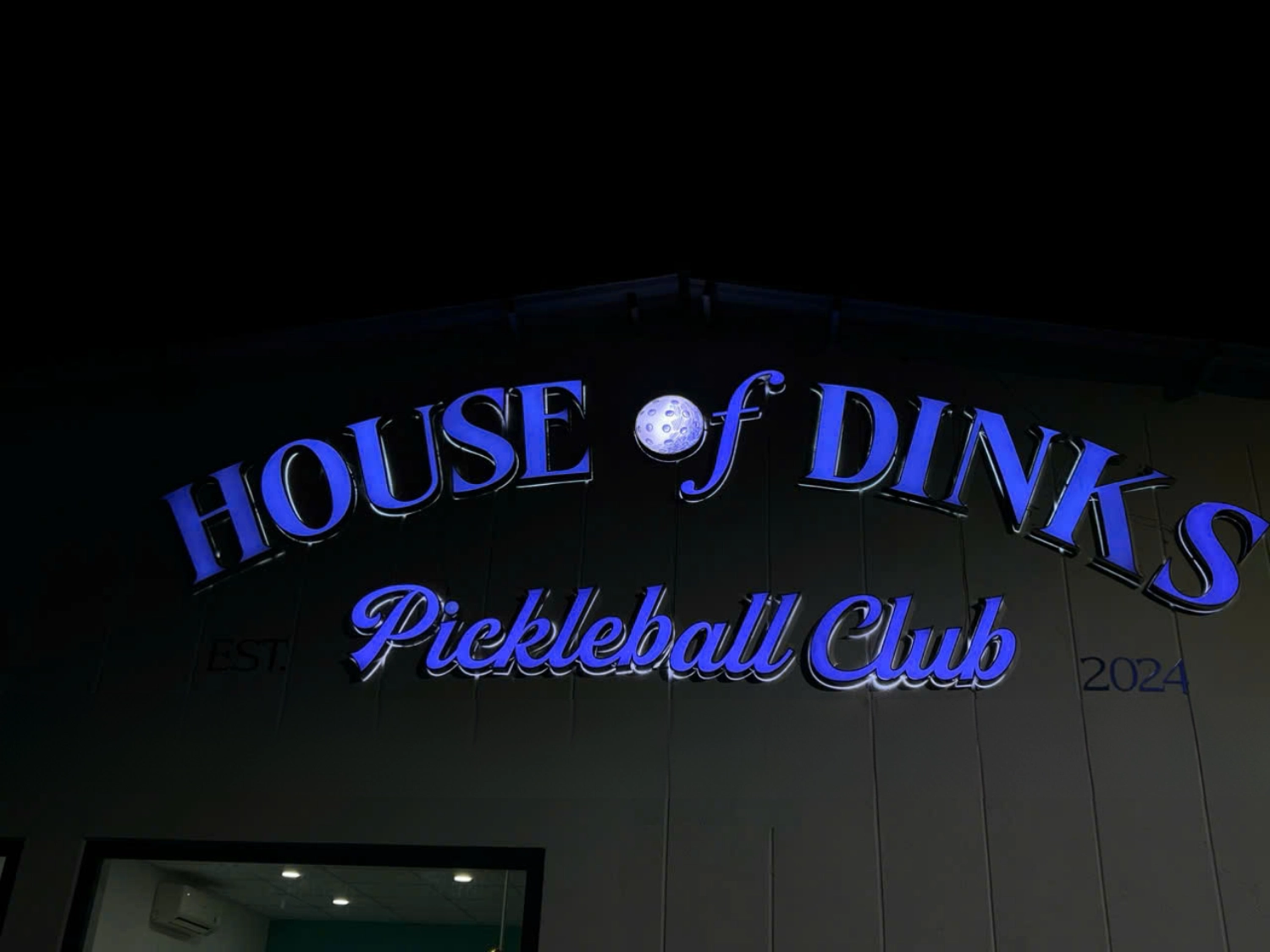 bảng hiệu pickleball led sáng ban đêm